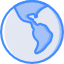 blue icon of a globe